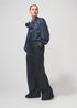 Dutchess equestrian blouse shiny denim